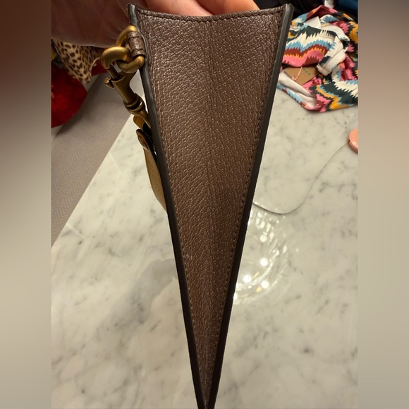 Gucci GG Supreme Monogram Neo Vintage Zip Wristlet Pouch Beige New Acero Crop - Picture 11 of 16